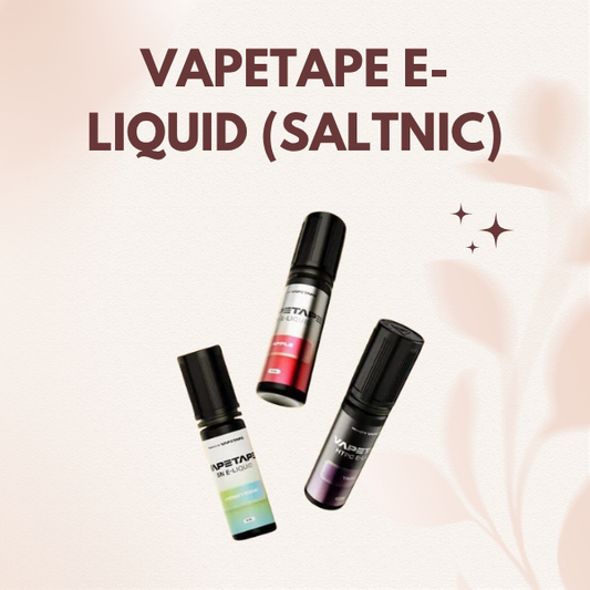 apetape Saltnic E-Liquid bottle showing premium packaging and flavor labels on a clean background.